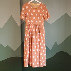 Roolee burnt orange dress